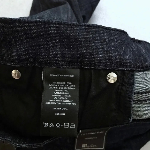 Kut from the Kloth NWT Dark Wash Nicole Bermuda Shorts Women 4 - Picture 10 of 11